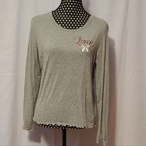 Victoria's Secret Gray Queen Pajama Top